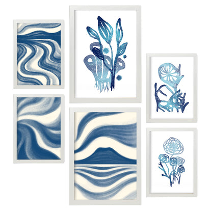 Nacnic Set de 6 Láminas de Naturaleza y Flores Abstractas