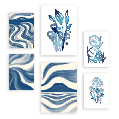 Nacnic Set de 6 Láminas de Naturaleza y Flores Abstractas