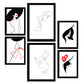Nacnic Set de 6 Láminas Serence Beauty 1 en Abstracto Femenino