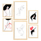 Nacnic Set de 6 Láminas Serence Beauty 1 en Abstracto Femenino