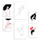 Nacnic Set de 6 Láminas Serence Beauty 1 en Abstracto Femenino