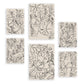 Nacnic Set de 6 Láminas Abstractas de Flores con Volantes
