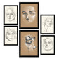 Conjunto de 6 Laminas Nacnic LAD LARGO en Abstracto Femenino