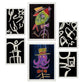 Nacnic Set de 6 Láminas de Animales Resumidos y Estampados Decorativos Estéticos