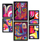 Nacnic Conjunto de 6 Láminas Góticas Fuertes en Estilo Abstracto Amantes