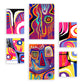 Nacnic Conjunto de 6 Láminas Góticas Fuertes en Estilo Abstracto Amantes