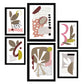 Nacnic Set de 6 Laminas Abstractas de Flores Estéticas para Sala de Estar y Dormitorio