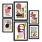Nacnic Set de 6 Láminas Abstractas de Flores Estampadas
