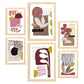 Nacnic Set de 6 Láminas Abstractas de Flores Estampadas