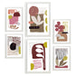 Nacnic Set de 6 Láminas Abstractas de Flores Estampadas