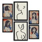 Set de 6 Láminas Nacnic de Físico del Cuerpo en Abstracto Femenino