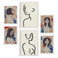 Set de 6 Láminas Nacnic de Físico del Cuerpo en Abstracto Femenino