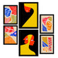 Nacnic Set de 6 Láminas Abstractas de Amantes Estéticos