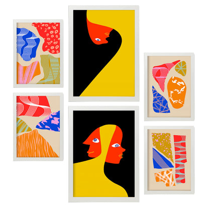 Nacnic Set de 6 Láminas Abstractas de Amantes Estéticos