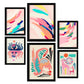 Nacnic Set de 6 Láminas de Arte Abstracto con Animales