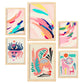 Nacnic Set de 6 Láminas de Arte Abstracto con Animales