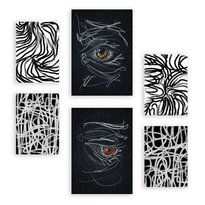 Nacnic Set de 6 Láminas de Amantes Abstractos Estampados Decorativos
