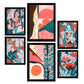 Conjunto Nacnic de 6 Láminas Abstractas de Flores