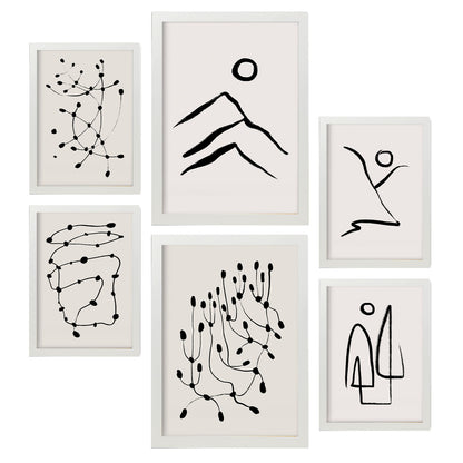 Nacnic Set de 6 Láminas Abstractas Amantes