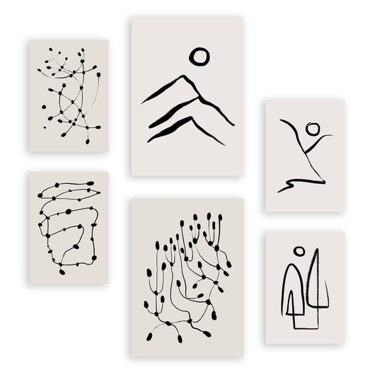 Nacnic Set de 6 Láminas Abstractas Amantes