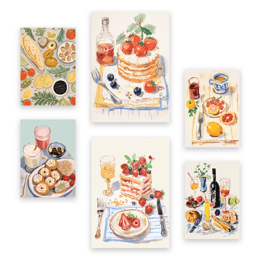 Nacnic Set de 6 Láminas de Postres para Amantes de la Comida