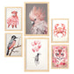 Set de 6 Láminas de Animales Rosados Nacnic