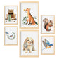 Nacnic Set de 6 Láminas de Animales en Acuarela