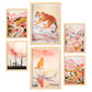 Nacnic Set de 6 Láminas de Caricaturas de Tigre y Gato