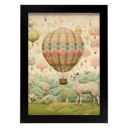 Nacnic Lámina Harri Sheep con Globo Aéreo