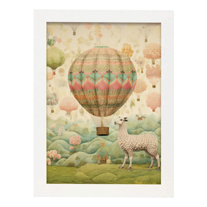 Nacnic Lámina Harri Sheep con Globo Aéreo