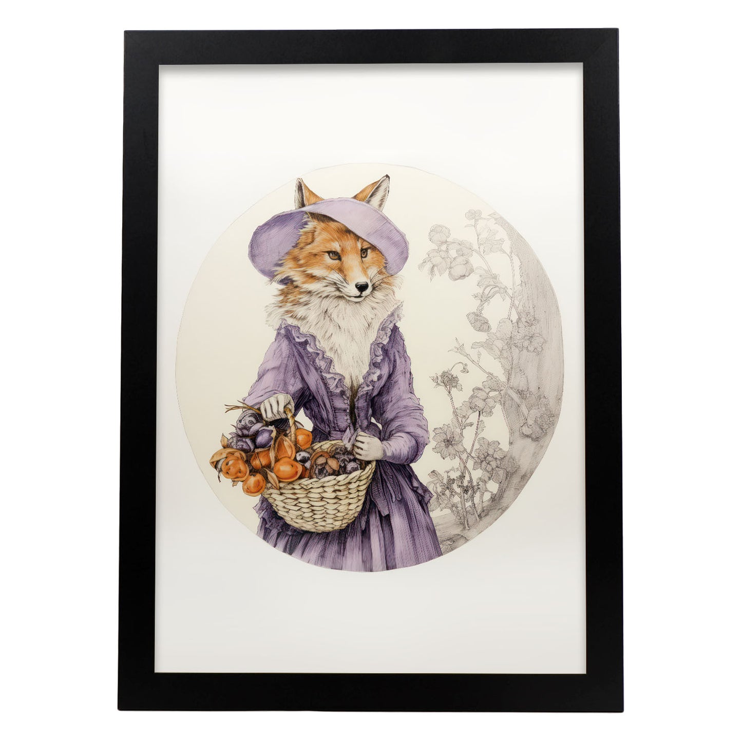 Nacnic Foxy Fox 1 Lamina. En Animales en guardería de ropa. Estampados decorativos estéticos para su sala de estar, dormitorio, hogar