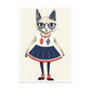 Nacnic Lámina de Lady Fox con Vestido