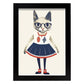 Nacnic Lámina de Lady Fox con Vestido