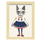 Nacnic Lámina de Lady Fox con Vestido