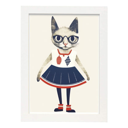 Nacnic Lámina de Lady Fox con Vestido