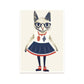 Nacnic Lámina de Lady Fox con Vestido