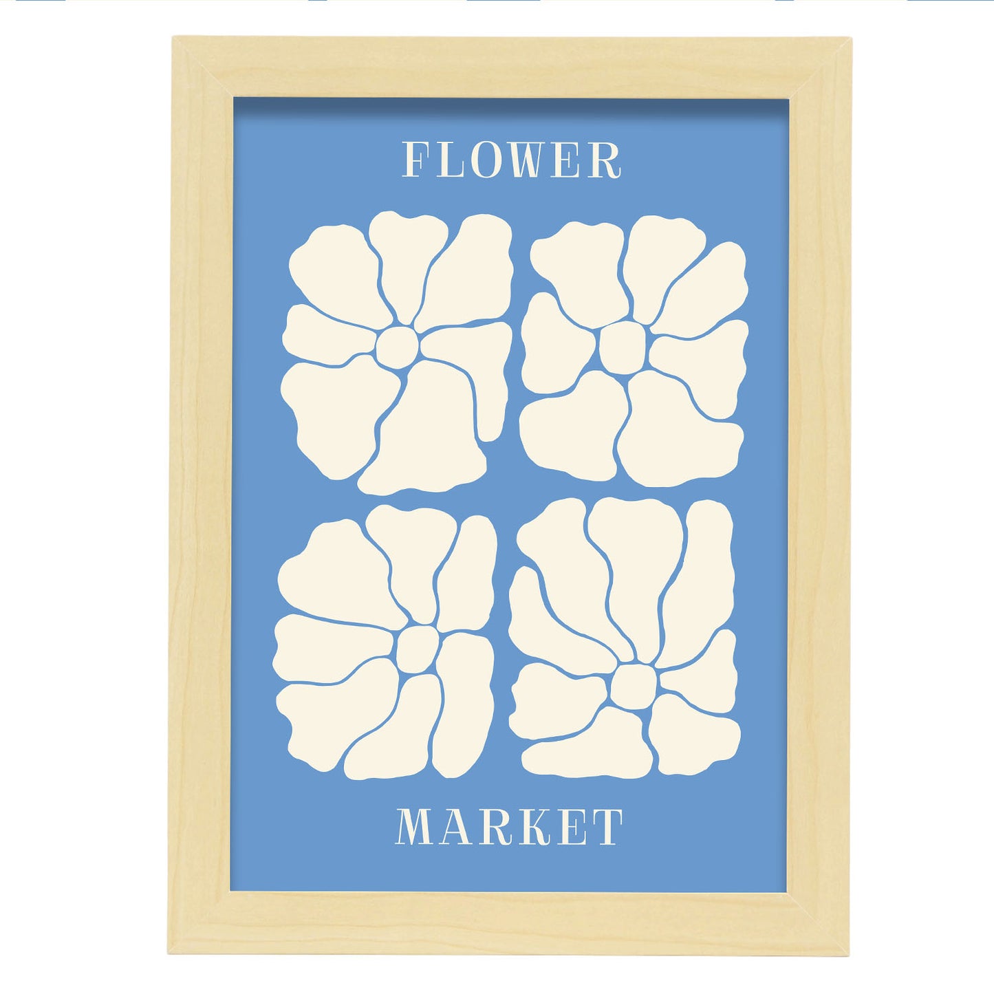 Lamina Nacnic de Mercado de Flores Azul para Yoga en Casa